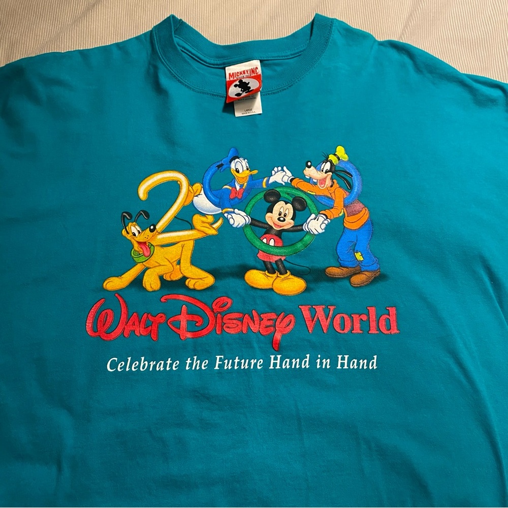 Disney World Walt Disney World Mickey Mouse blue and yellow t-shirt